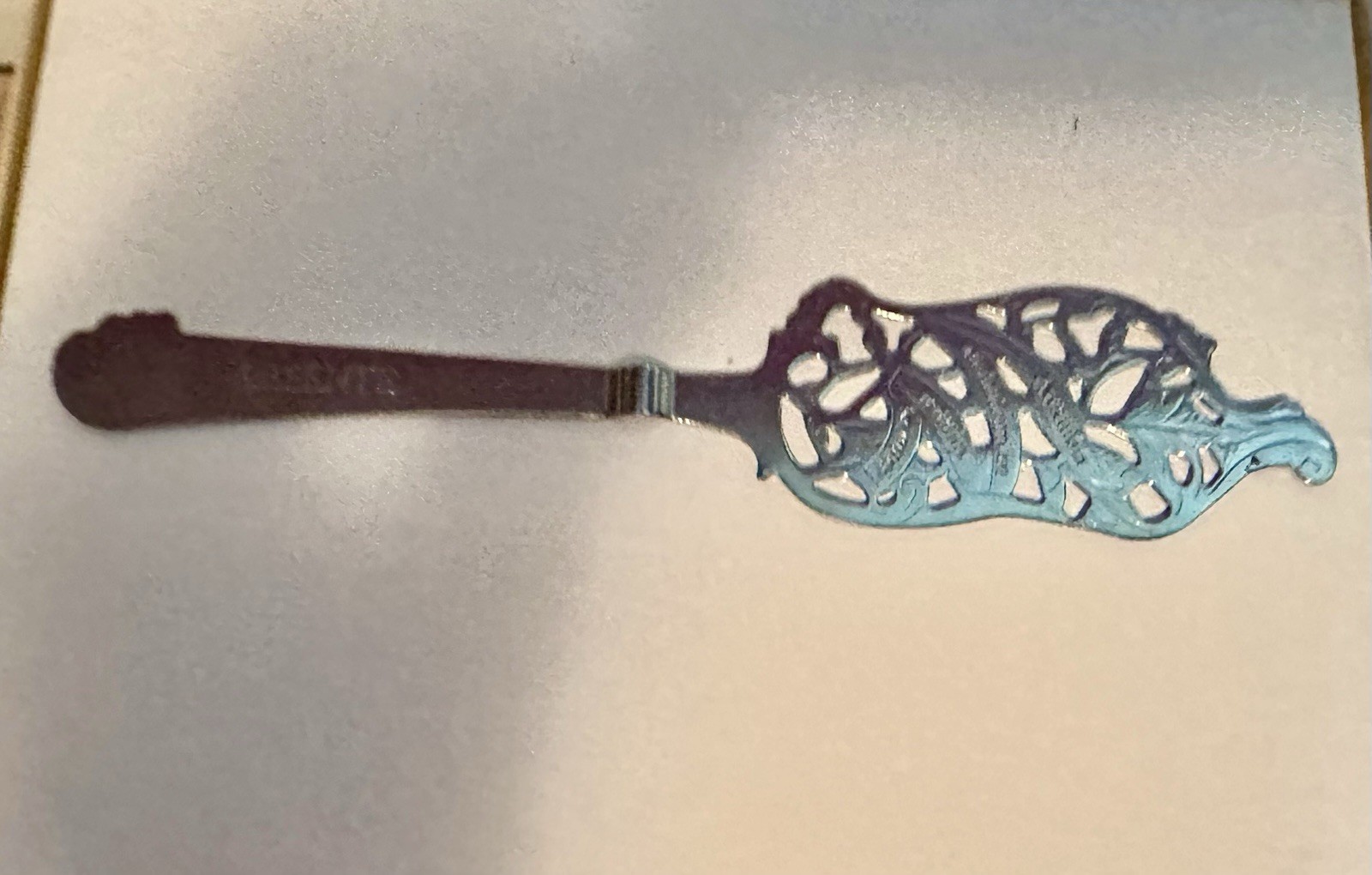 Vintage 7” Absinthe Silver Cocktail Sugar Spoon Strainer Traditional Barware