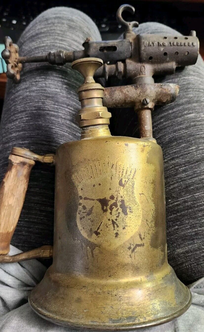 Antique Brass Clayton & Lambert C & L Blow Torch Made In USA 1920s