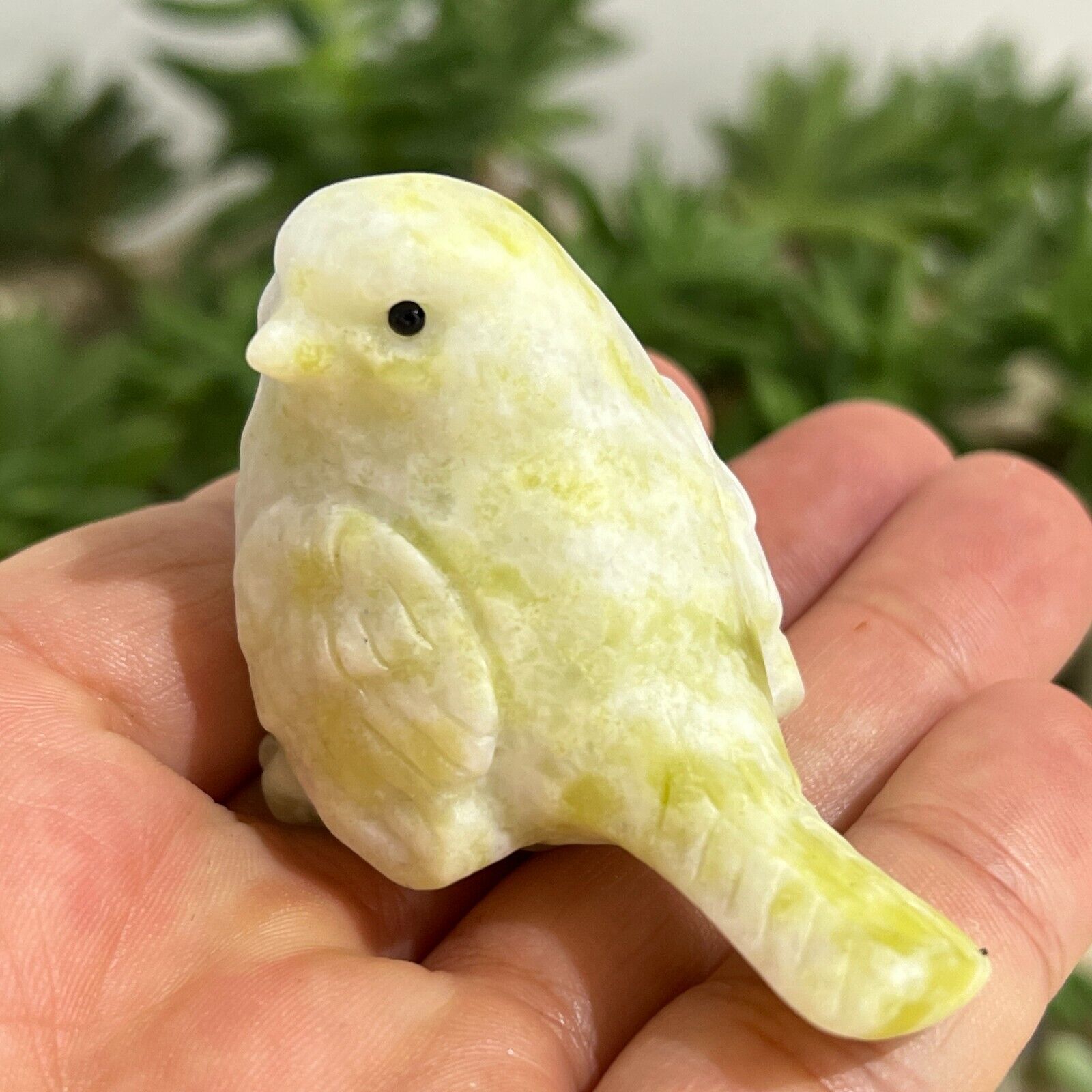 2 ''Natural Hsiuyen jade Quartz Hand Carved  Bird  Crystal Healing gift 1pc