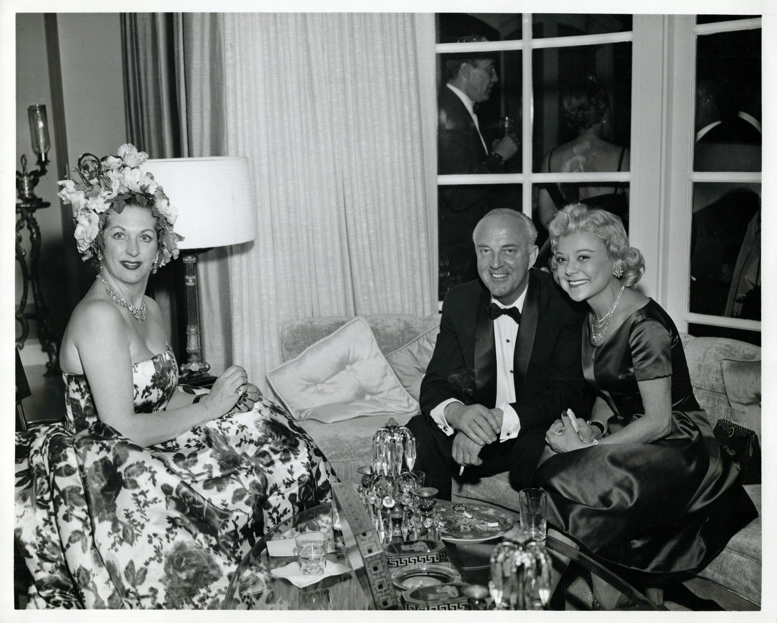 Hedda Hopper Van Johnson Sonja Henie 8x10 Photo 1955 Hollywood Party