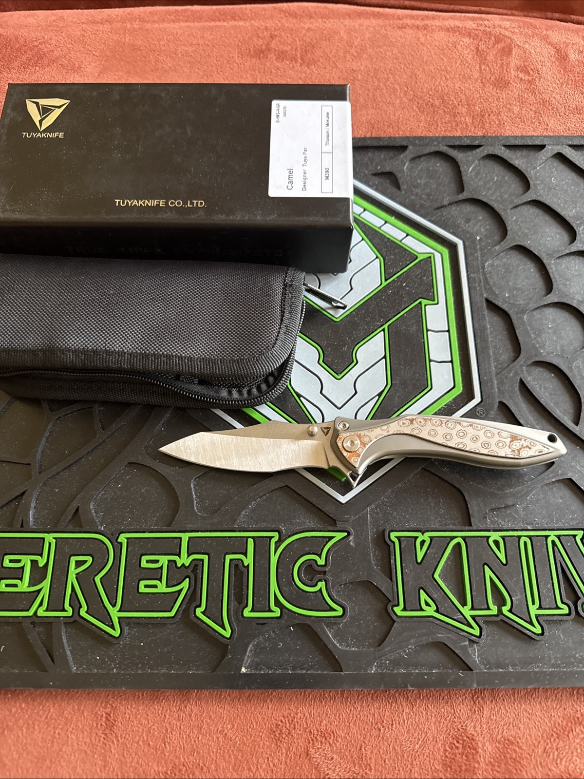 Tuya Camel Integral Titanium And Mokume M390 - Sold Out