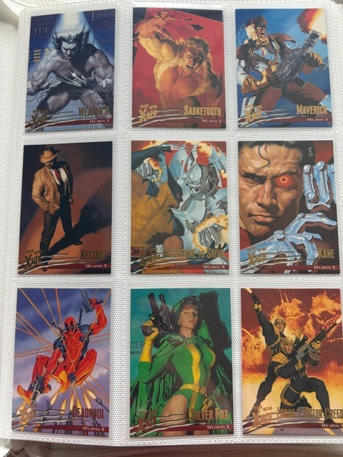 Complete 1996 Fleer Ultra X-Men Wolverine Set (1-100) + Inserts/Promo/Binder