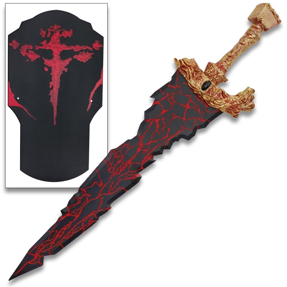 Makileth\'s Dragon Flame Lava Fantasy Sword with Dragon Hilt Makileth\'s Dragon Flame Lava Fantasy Sword with Dragon Hilt