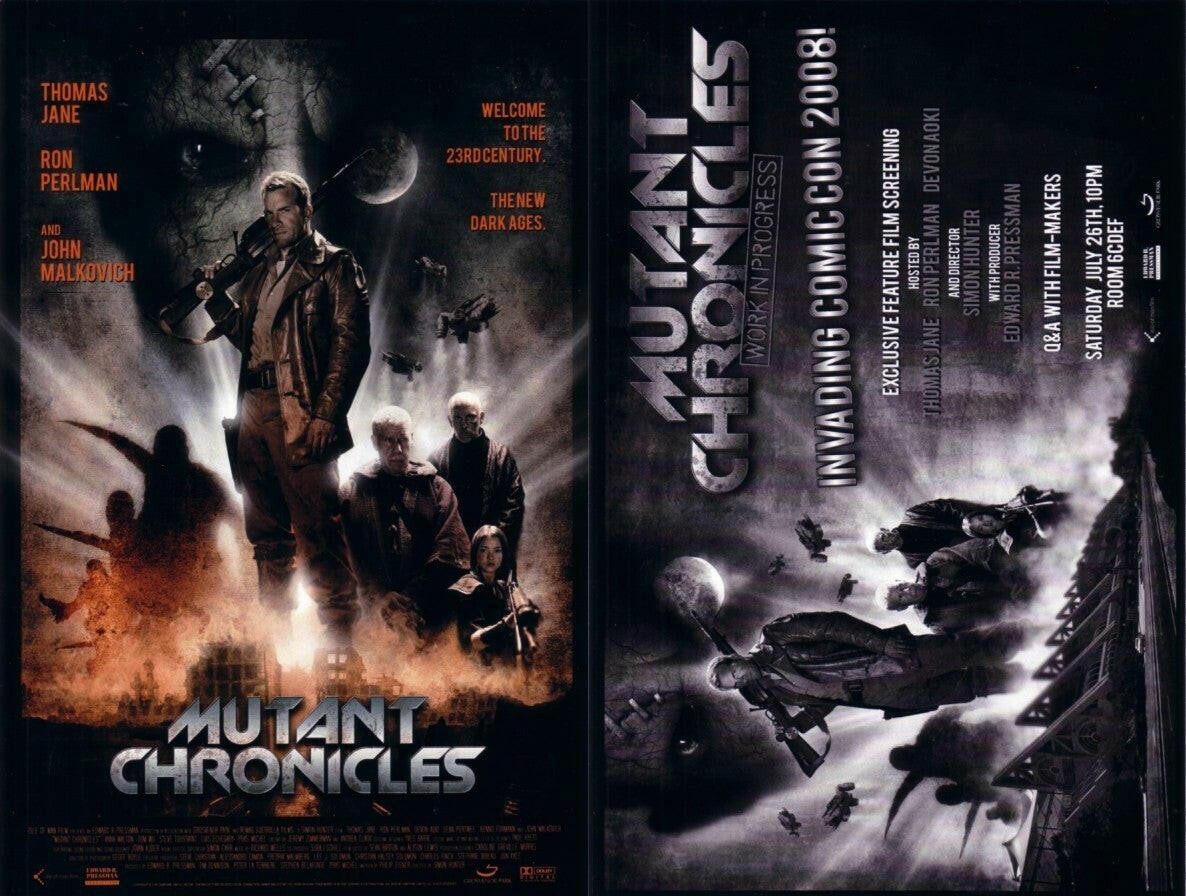 Mutant Chronicles movie 2008 San Diego Comic-Con SDCC 6x9 promo card Thomas Jane Mutant Chronicles movie 2008 San Diego Comic-Con SDCC 6x9 promo card Thomas Jane