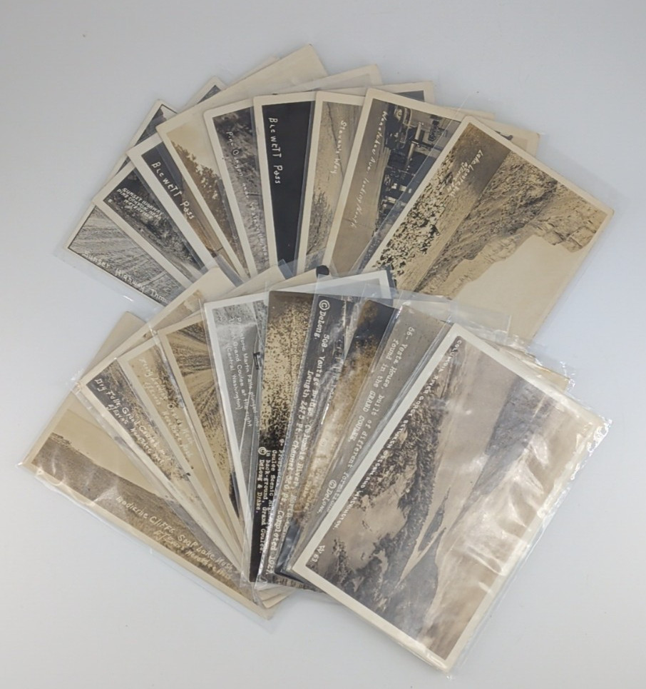 RPPC Postcards Lot Of 19 Washington State Places B&W Real Photos Vintage