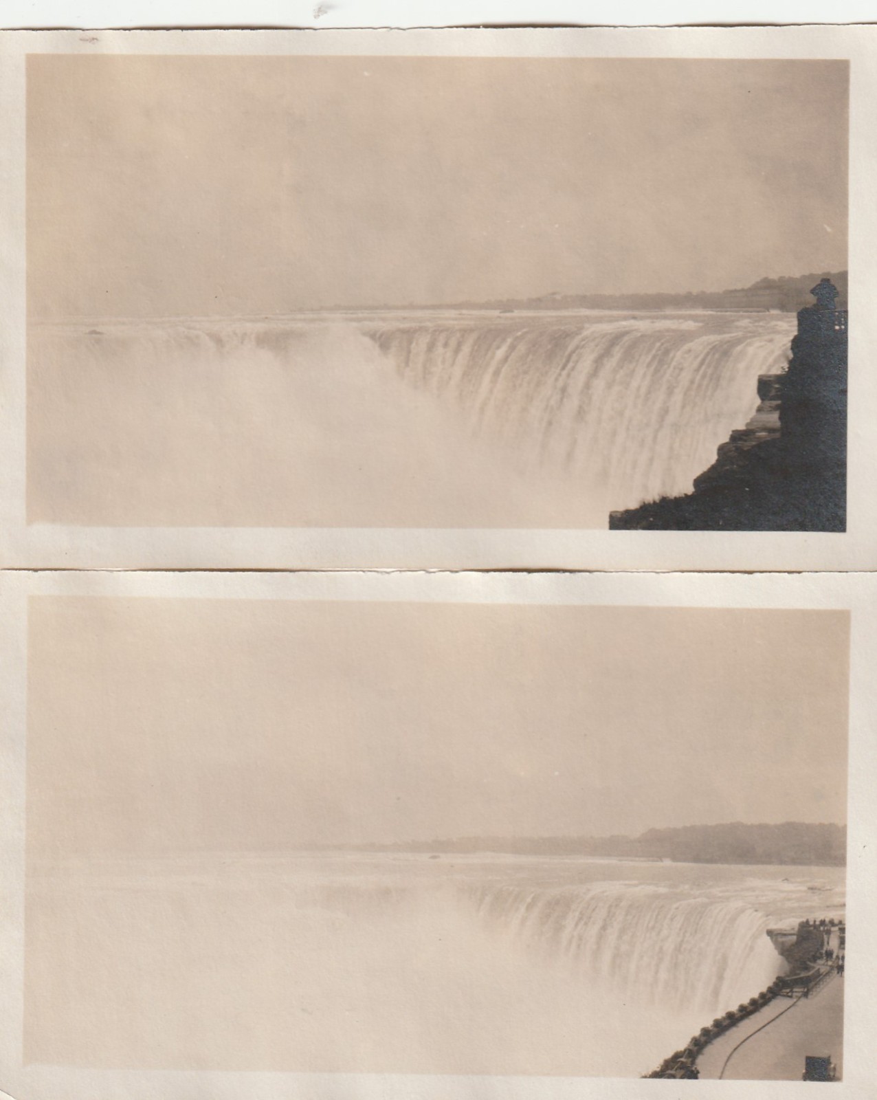 (2) 1920s Vintage photos of Niagara Falls, found photos