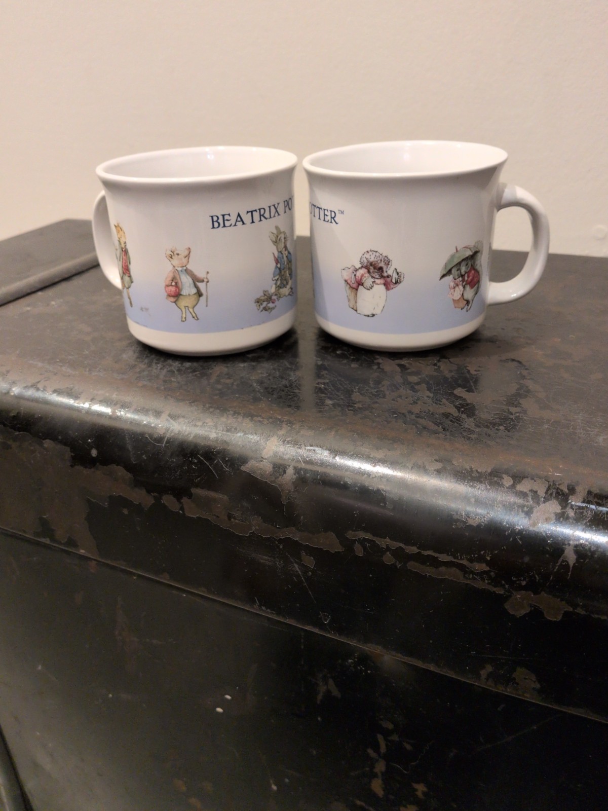 BEATRIX POTTER ceramic coffee MUGS (2) Peter Rabbit & Other Characters BEATRIX POTTER ceramic coffee MUGS (2) Peter Rabbit & Other Characters