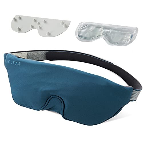 ELECOM Eye Mask with Hot and Cold Gel Pack and Acupressure Sheet - Warm Cool