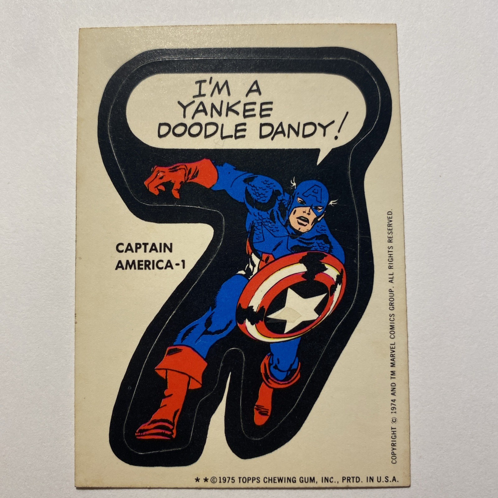 1975 Topps Marvel Comic Book Heroes Stickers - Captain America 1st Edition 🔥 