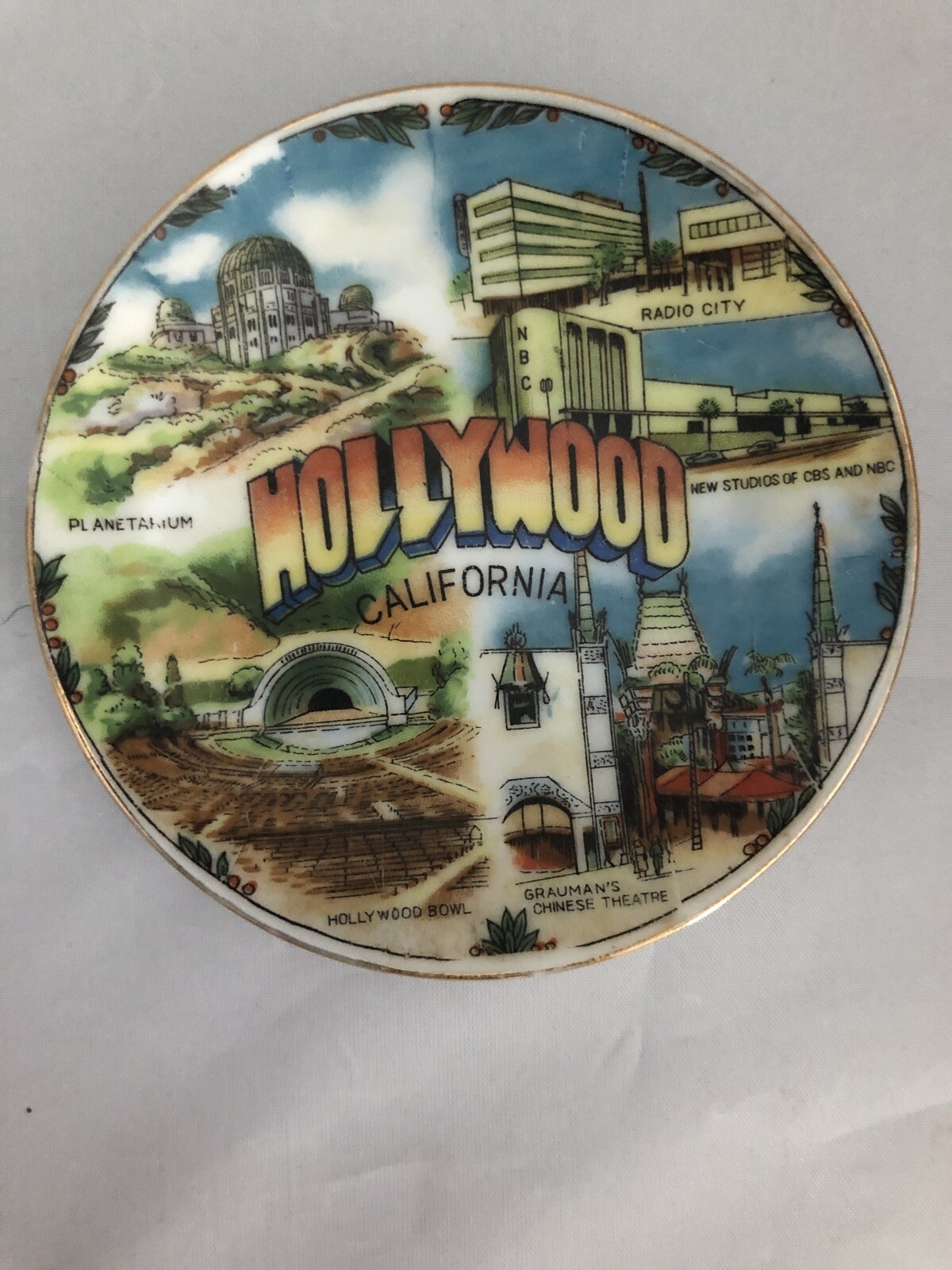 Vintage Hollywood California Small Plate, Victoria Ceramics Japan 4\