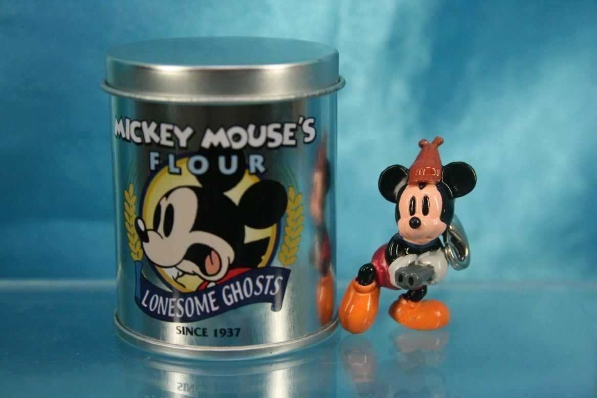 Yujin Disney Metal Can Mini Charm Zipper Pull Figure Mickey Mouse Lonesome Ghost