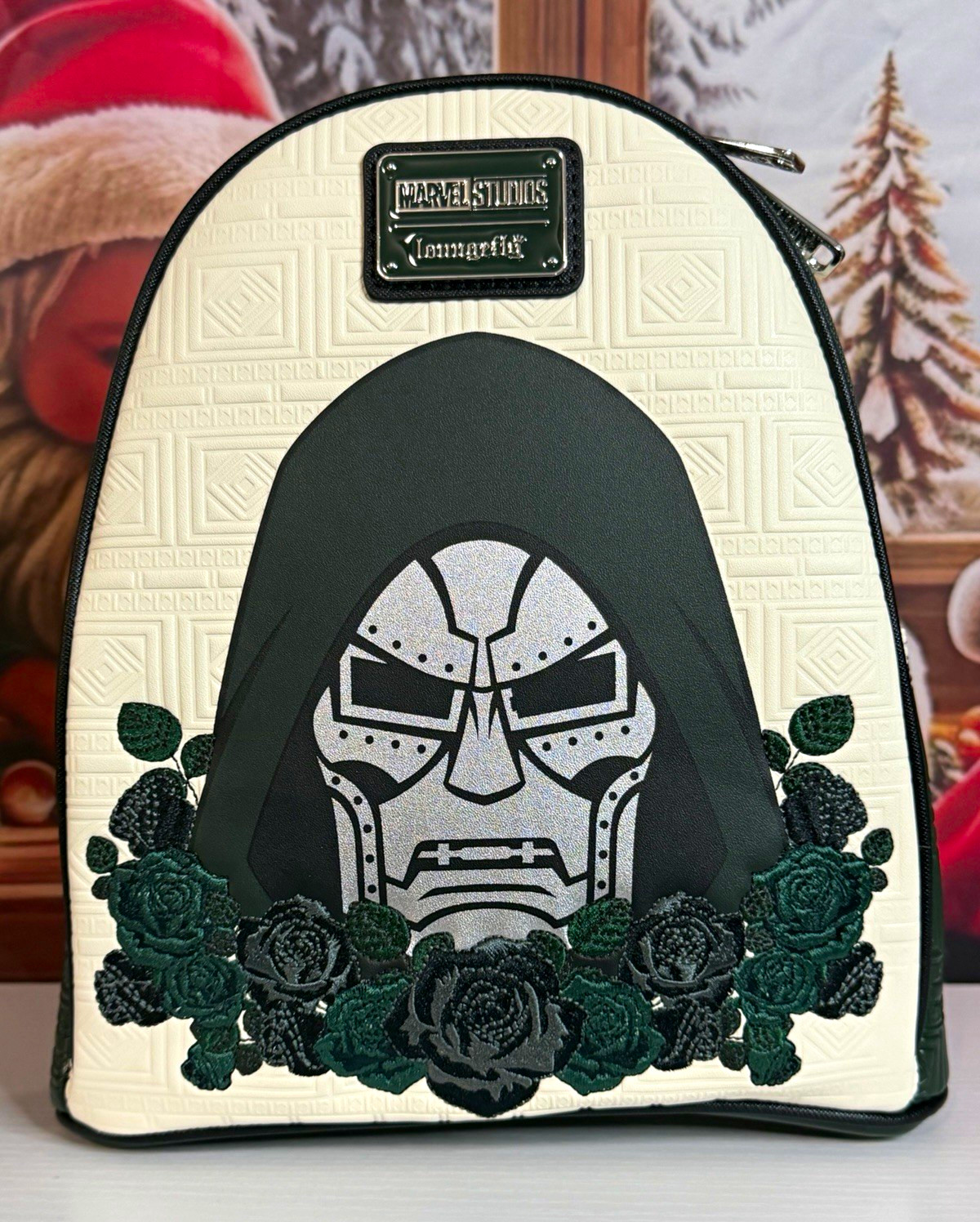 Loungefly Disney Marvel Doctor Doom Mini Backpack White Black Green