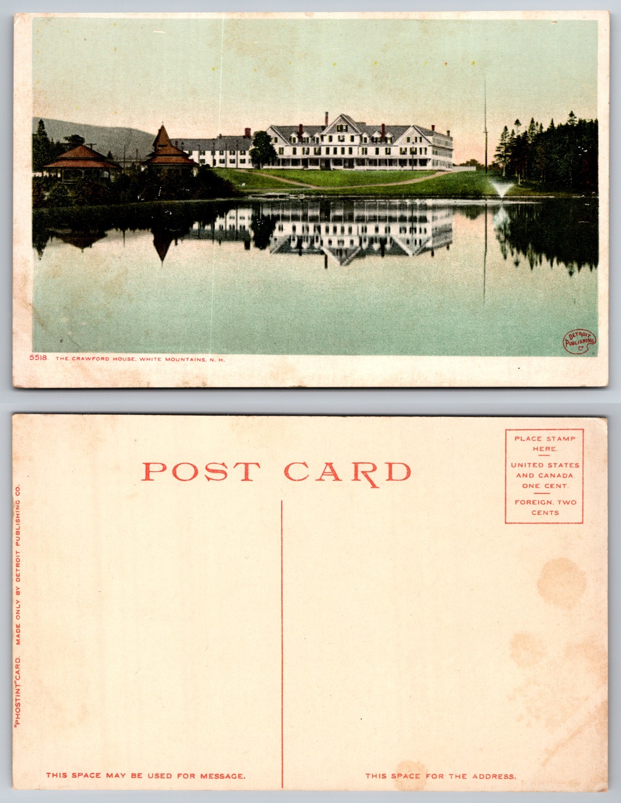 The Crawford House White Mountains NH Postcard