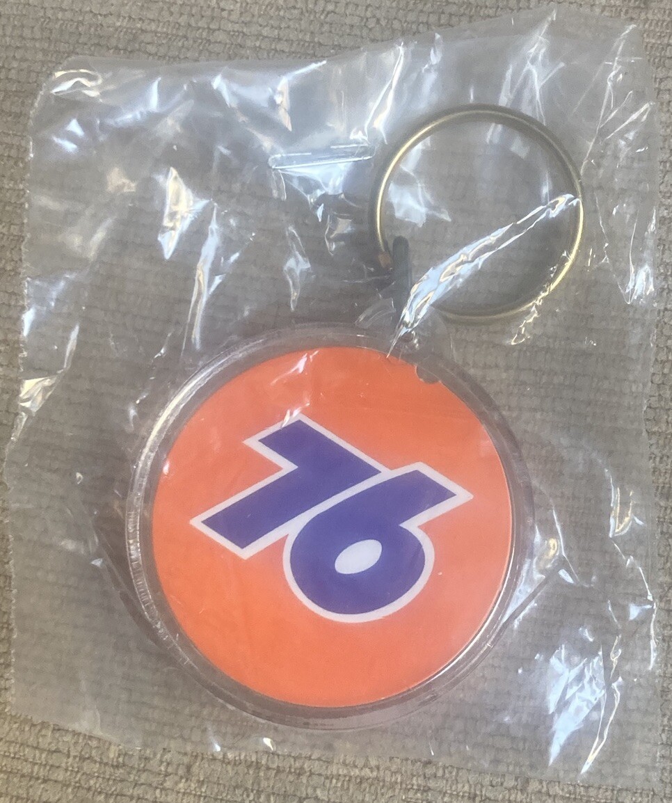 Vintage Union 76 Gas Station Plastic Keychain Unocal “I Finally Won Something”