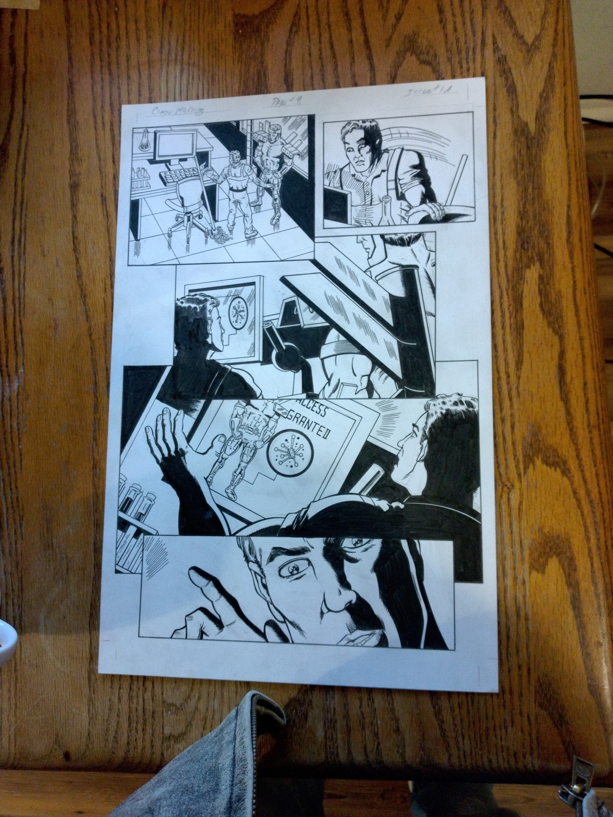 Original Artwork Compu-M.E.C.H. Page #9 Issue #1 By Theodore Riddle