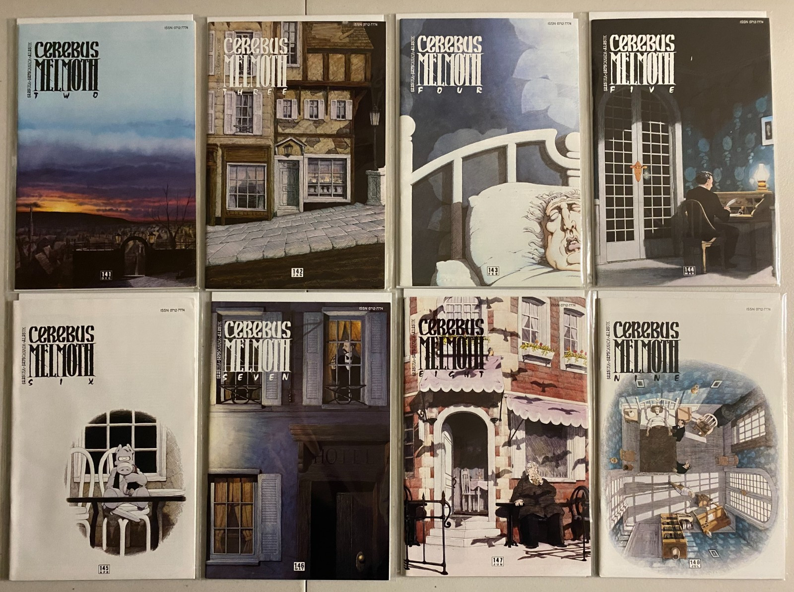 Cerebus lot #141-212 Aardvark-Vanaheim (average 7.0 FN/VF) 38 diff (1990-\'96)