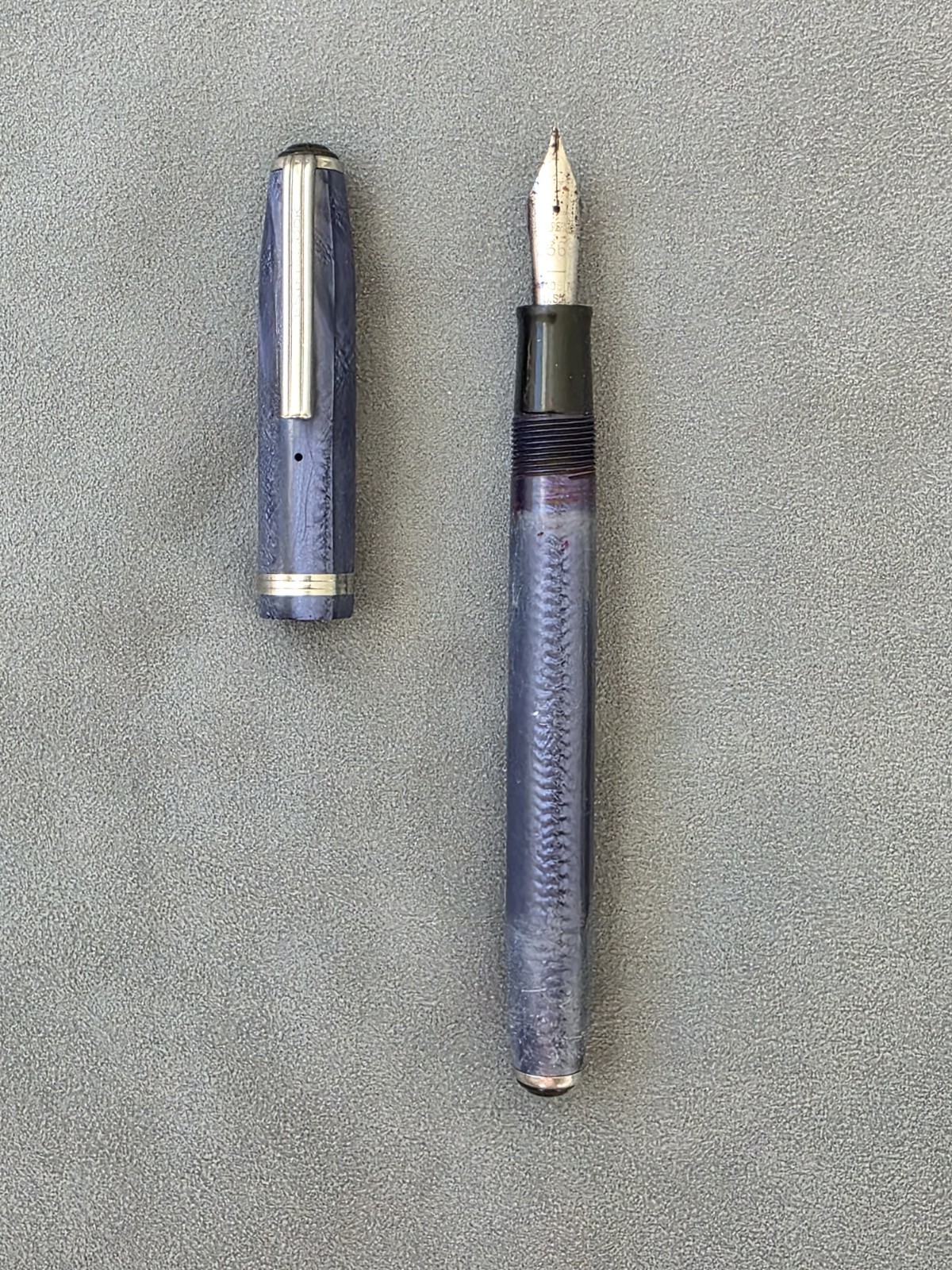 Vintage Esterbrook Fountain Pen 2668 Firm Medium Nib USA Blue Restoration