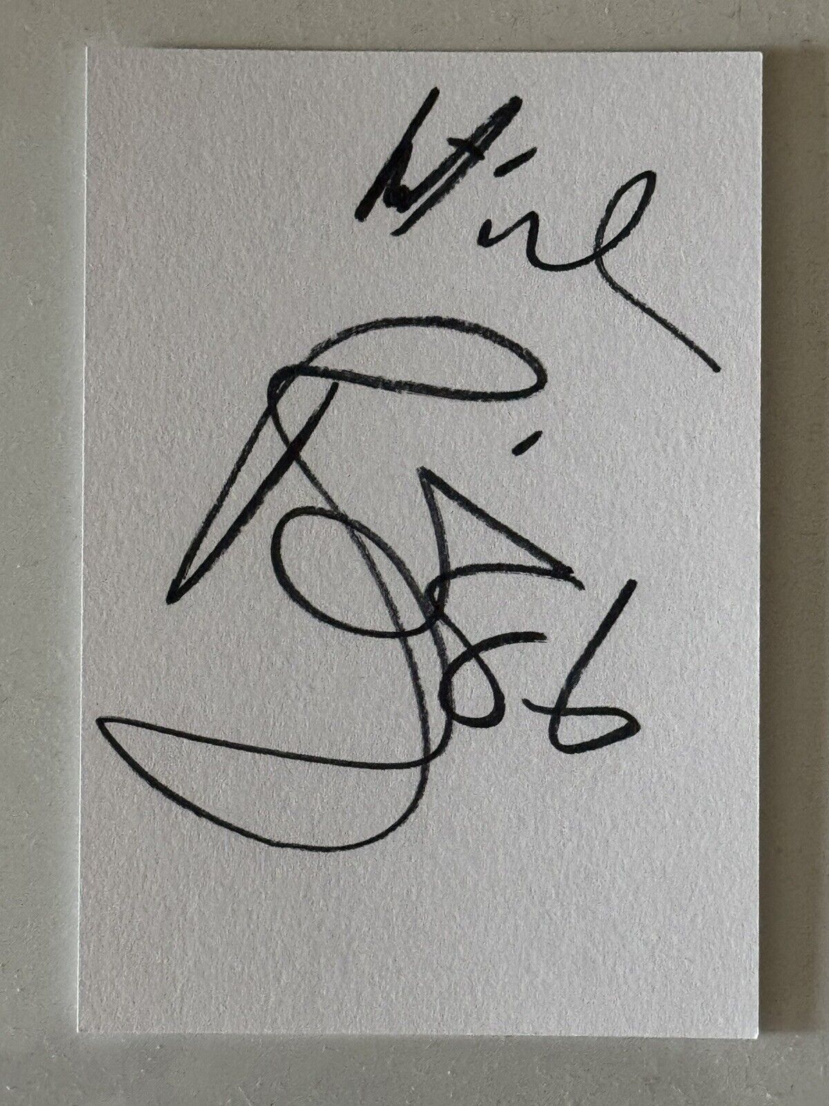 David Bowie signed card