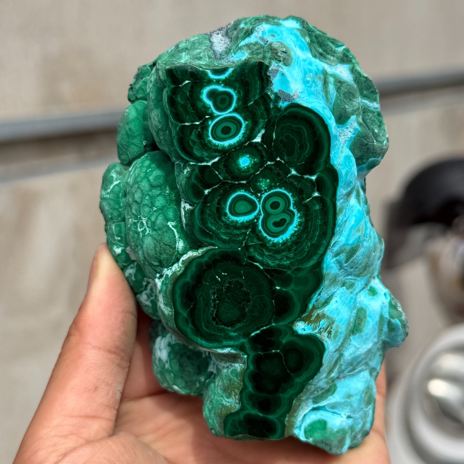 530g Rare Natural Chrysocolla Malachite Crystal Mineral Specimen(Collection)