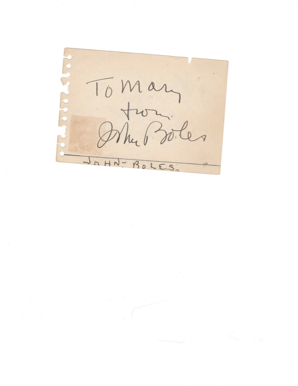 ACTOR JOHN BOLES AUTOGRAPH ACTOR FREDDIE STEWART AUTOGRAPH ON ALBUM PAGE