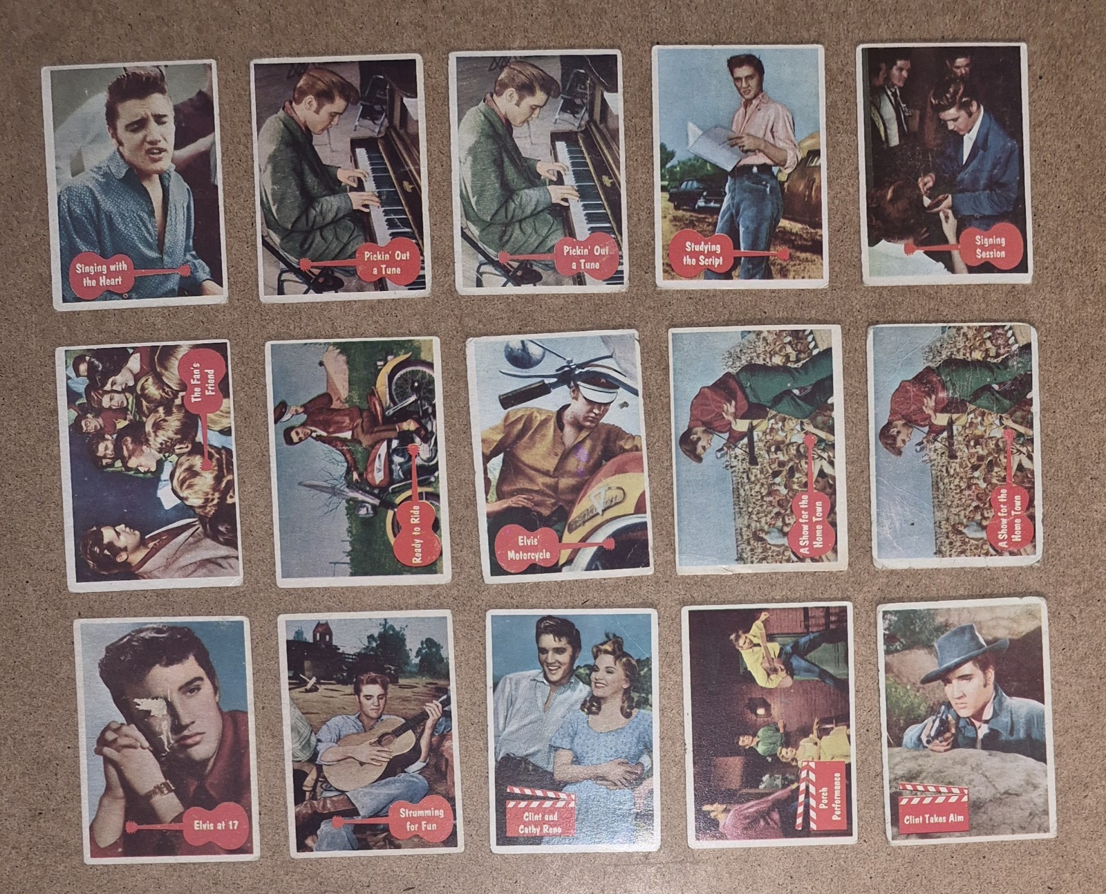 1959 Topps Elvis Vintage 15 VG Trading Card Lot