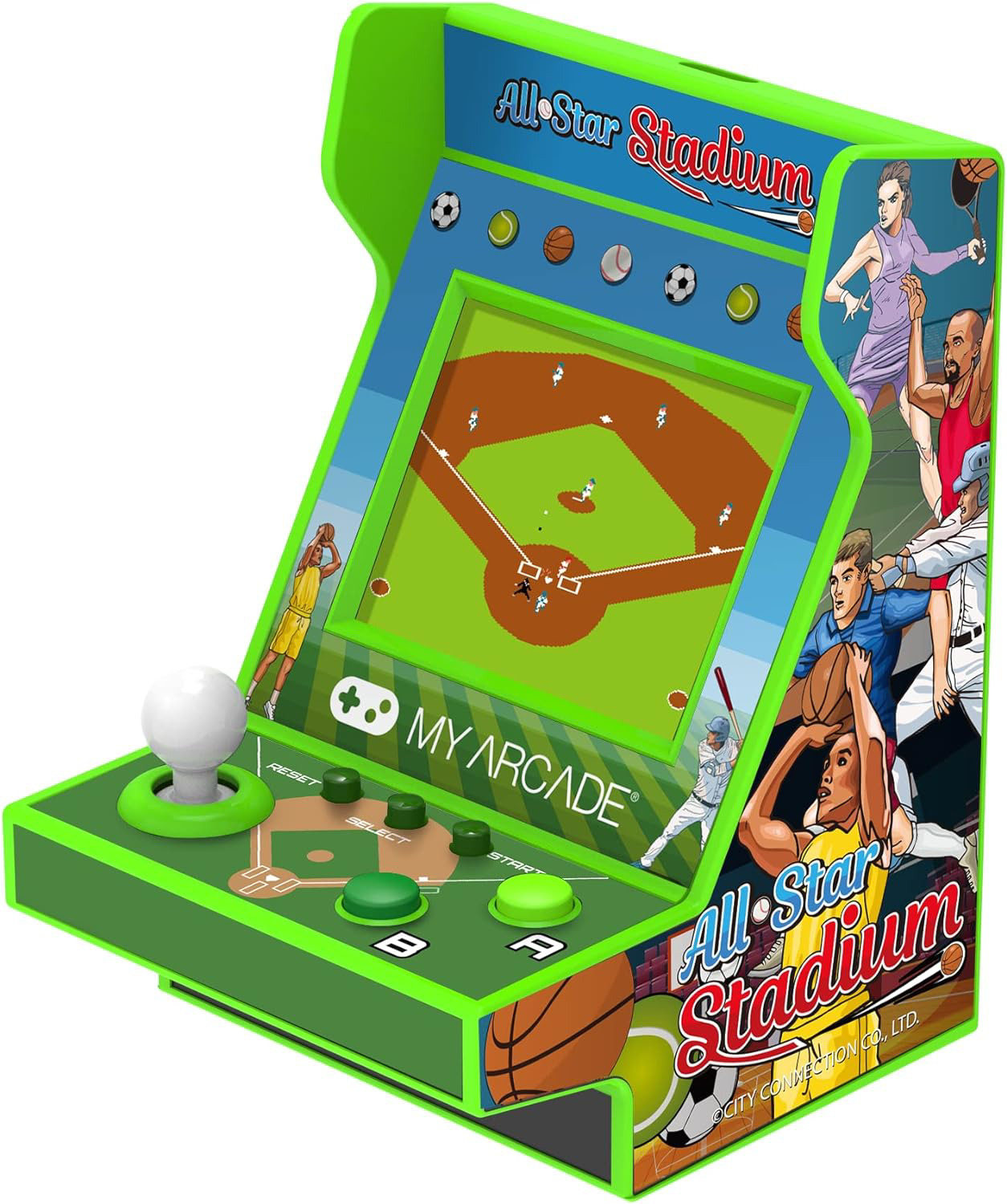 My Arcade All Star Stadium Pico Player- Fully Playable Portable Tiny Arcade with