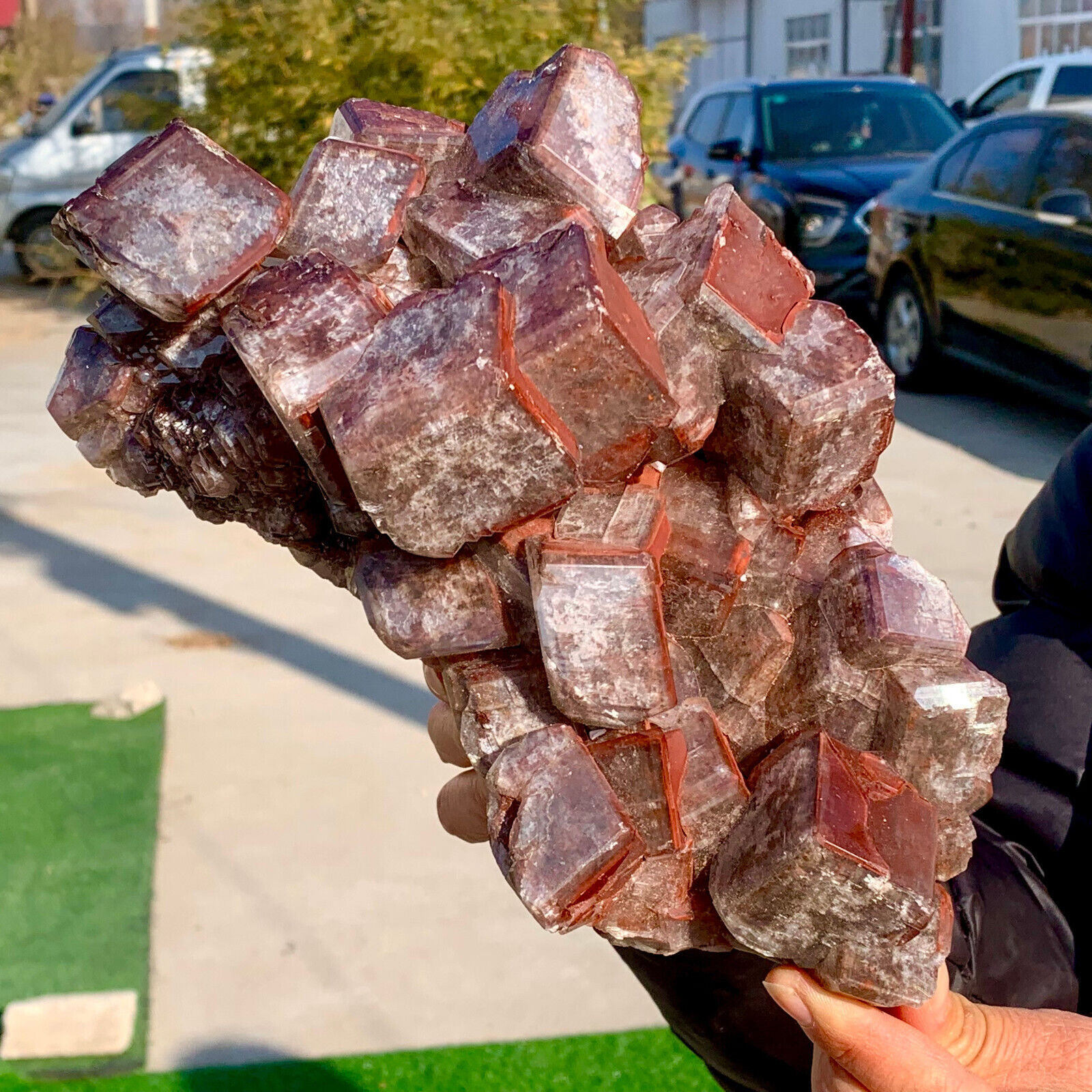 6.1LB Rare special cube chocolatecalcite quartz crystal healingspecimen