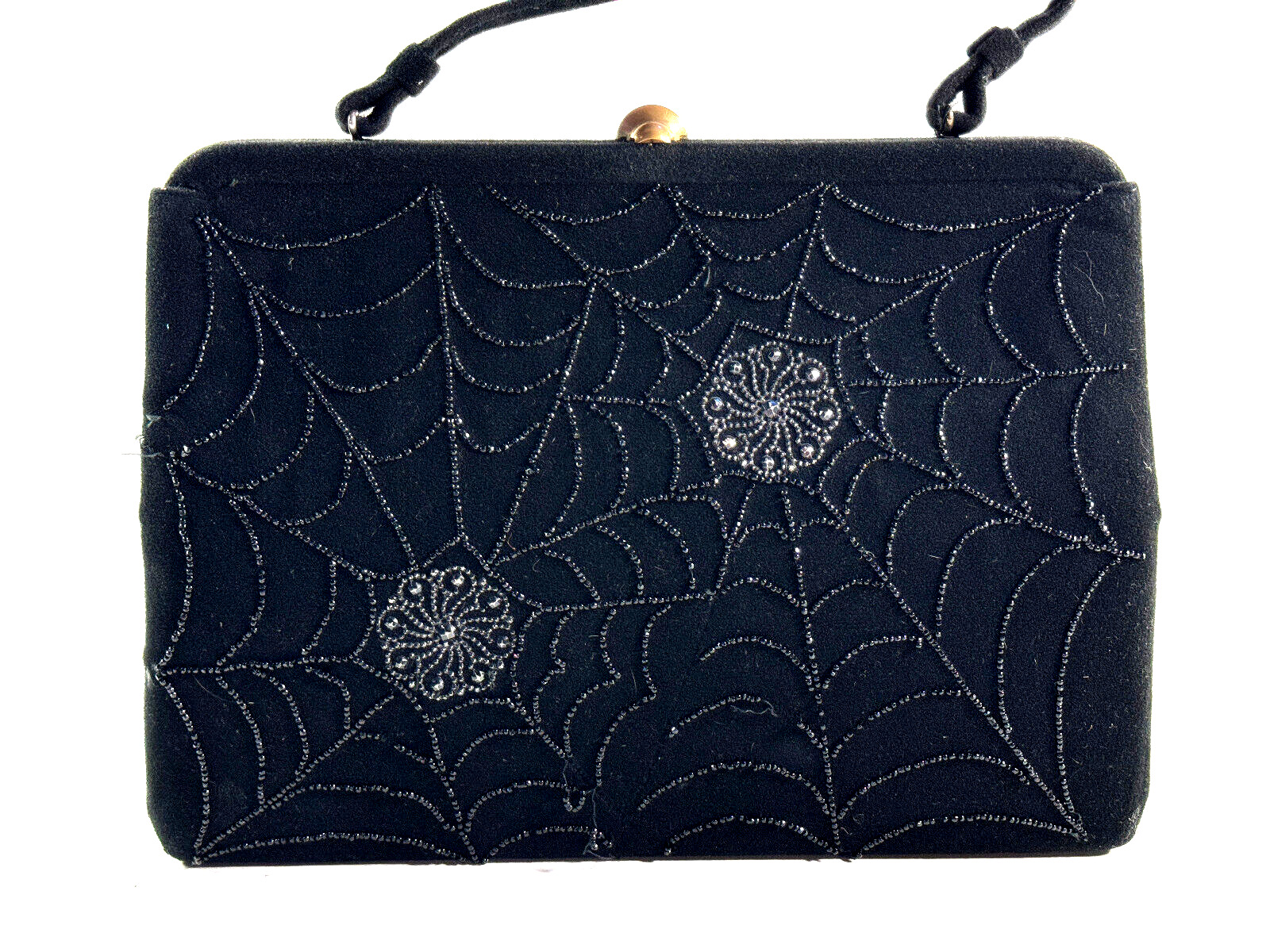 vtg 1950\'s Soure Bag Halloween Spider Web Purse New York NYC L@@K
