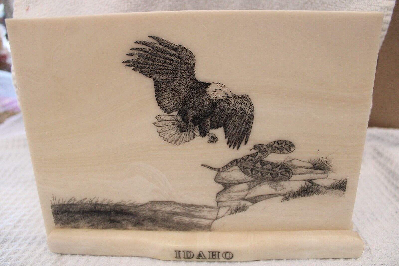 Montana Marble Small Slab with the word Idaho  (Eagle & Snake Design) - 6\