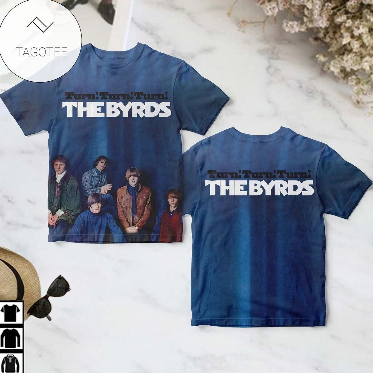 New Turn Turn Turn Cover By The Byrds AOP T-Shirt Unisex S-5XL