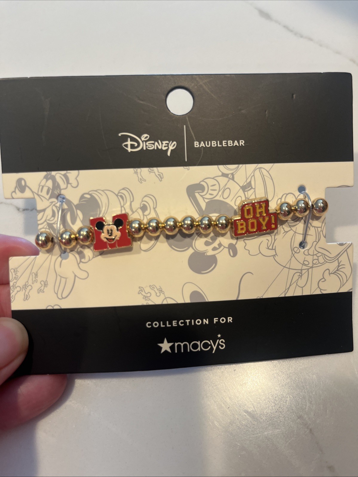 Baublebar x Disney Women's Gold Mickey Mouse  Icon Pisa Bracelet 2024