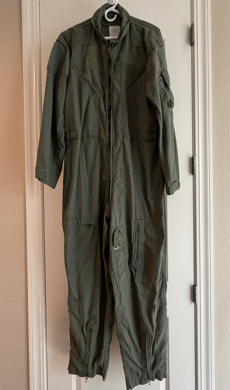 USGI CWU-27/P Nomex Flight Suit 46R OD Green Flyers Coveralls Military Surplus
