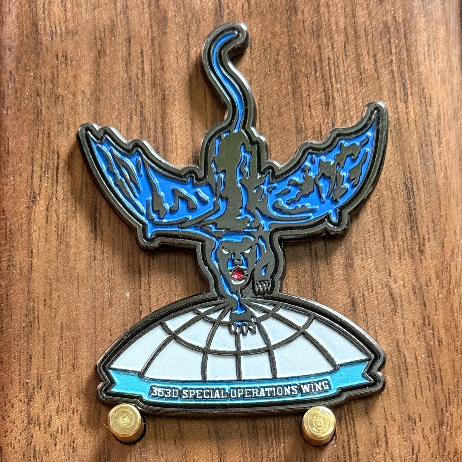 353rd Special Operations Wing Winged Beast Globe Cutout Challenge Coin  W#11