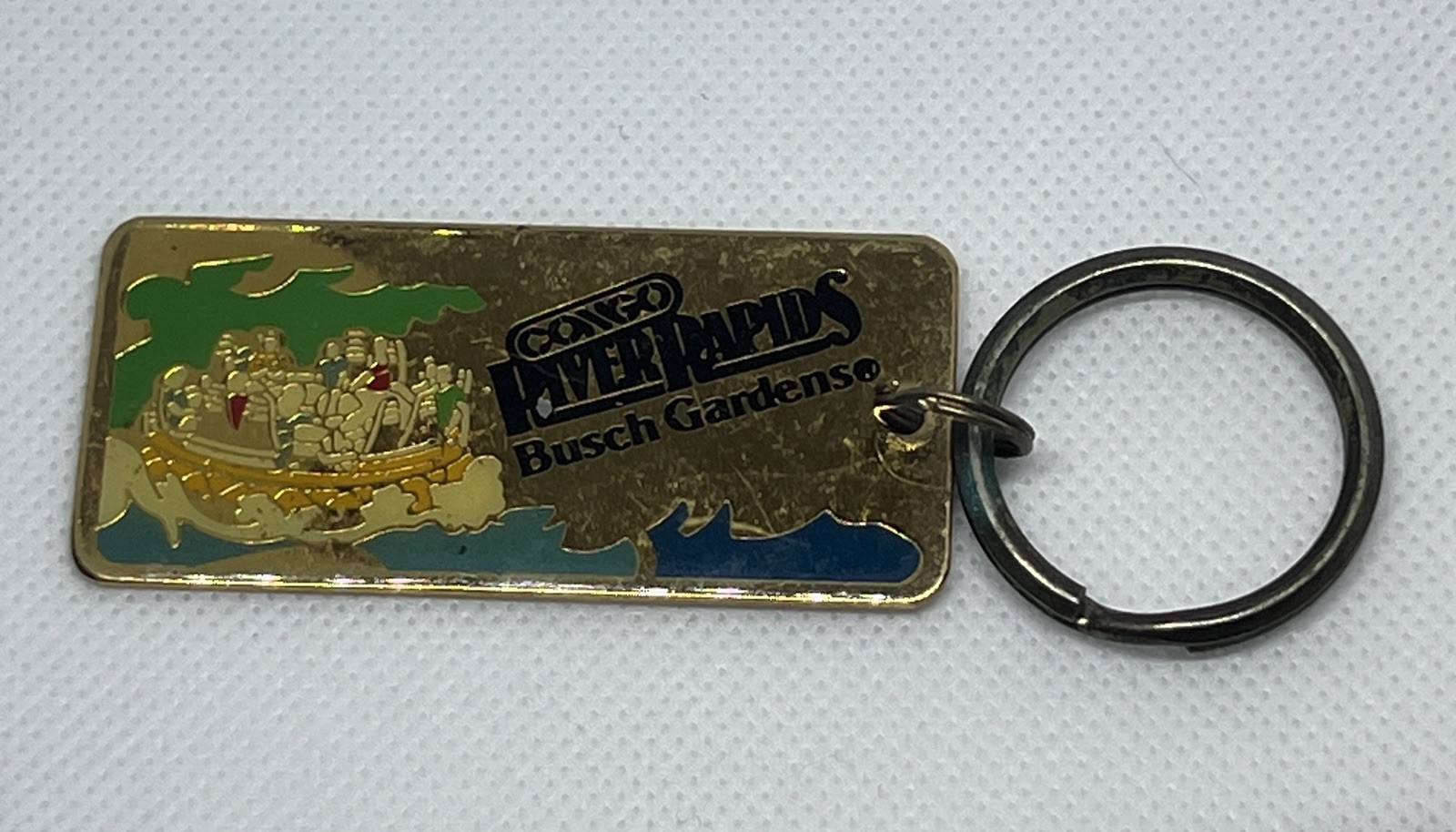 Bush Gardens Tampa, Florida Vintage Keyring Congo River Rapids
