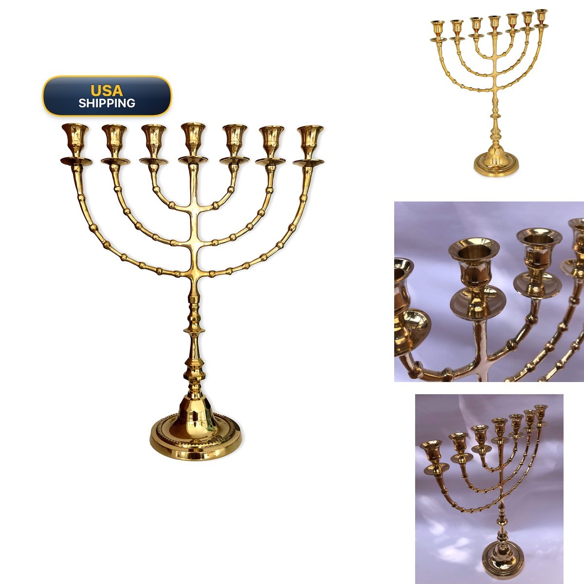 Salomons Menorah 4898B Brass 18\