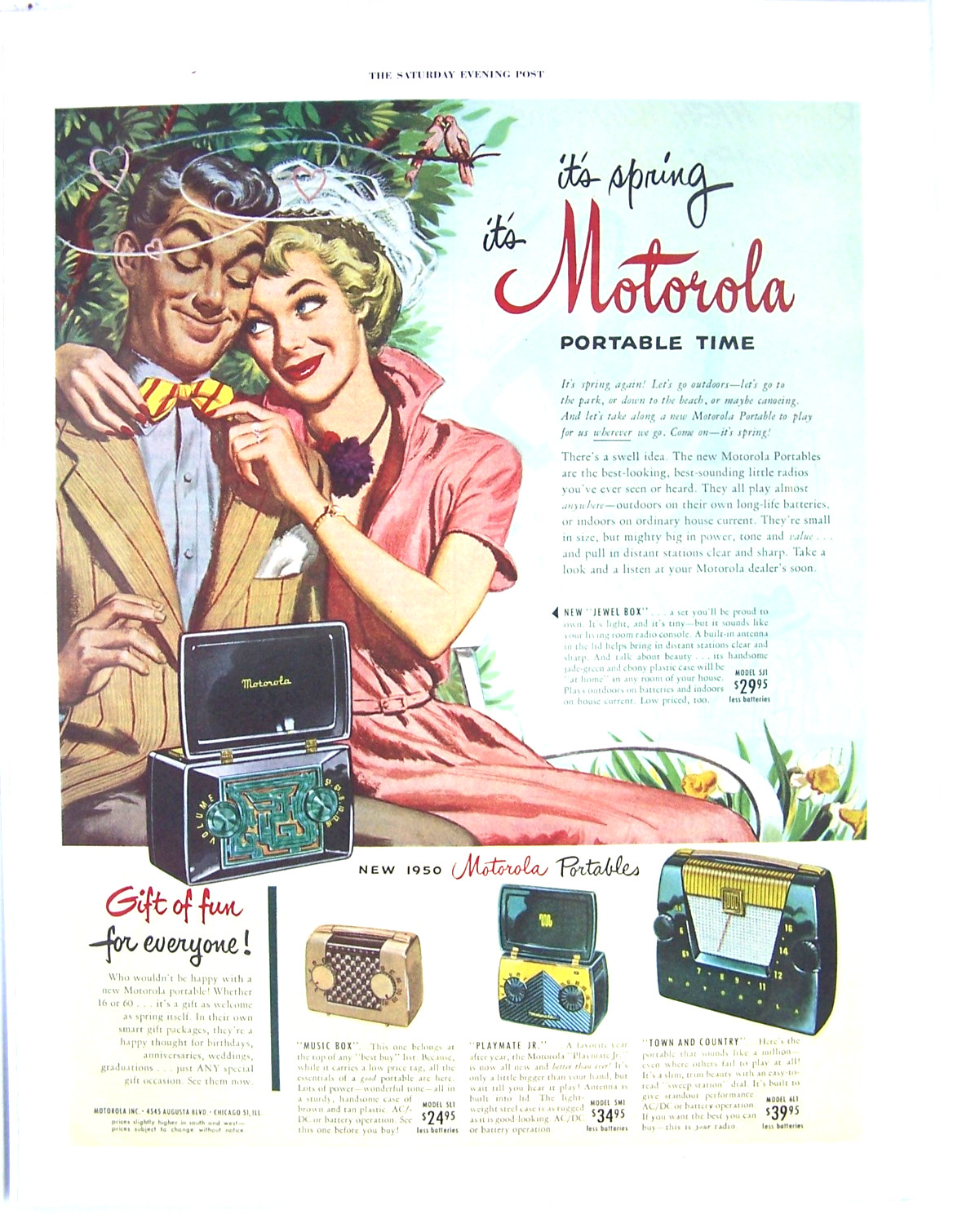 Motorola Portable radio time, It\'s SPRING Print ad