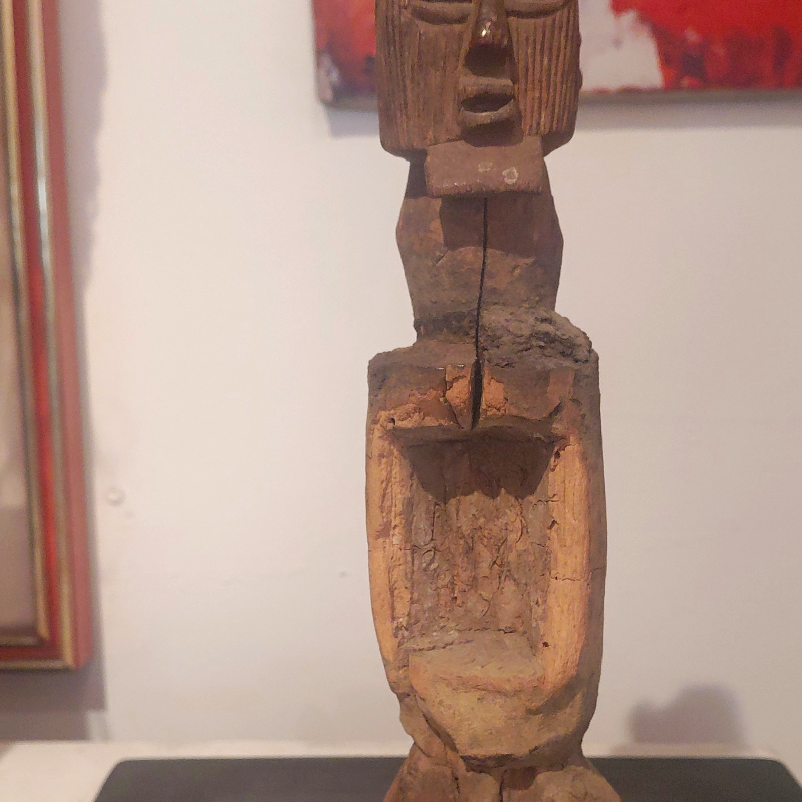 African Hand-Carved Wooden Figurine Sculpture Statue Teke