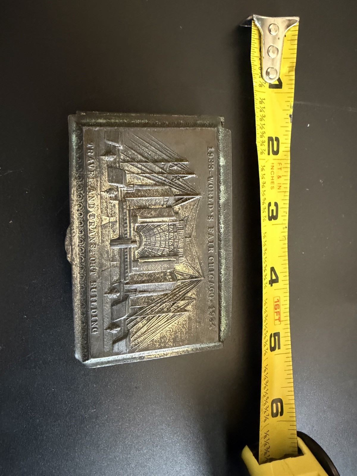 1933 - WORLD’S FAIR CHICAGO - 1934 TRINKET BOX - CENTURY OF PROGRESS N.SHURE CO 1933 - WORLD’S FAIR CHICAGO - 1934 TRINKET BOX - CENTURY OF PROGRESS N.SHURE CO