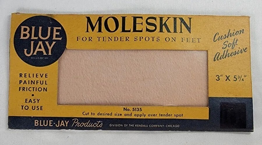 VNTG NOS Blue Jay Moleskin Adhesive Cushion Foot Care Package 1920s Advertising