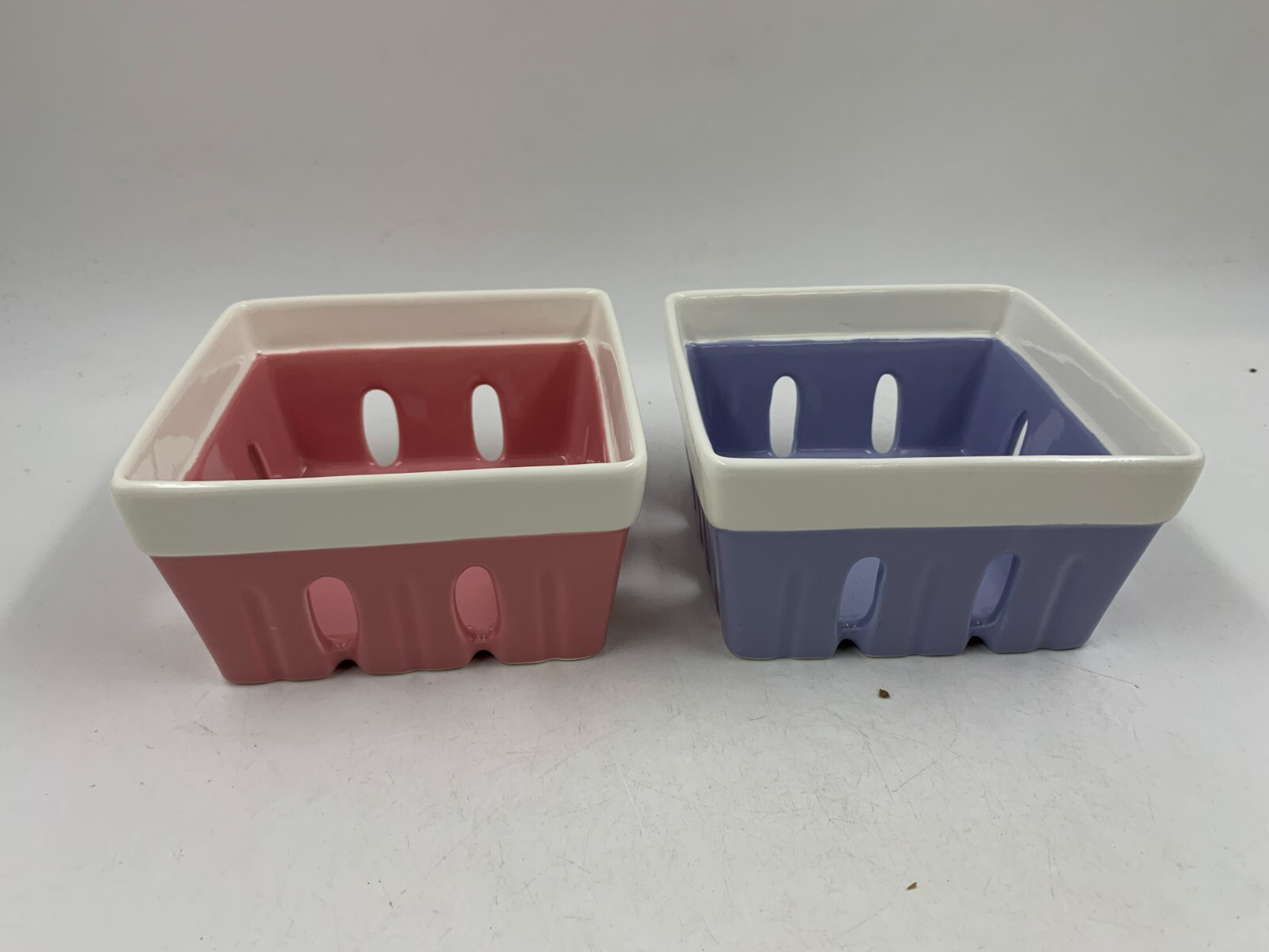 Celebrate It Ceramic 5.5in Pink & Purple Berry Container Set BB02B25028