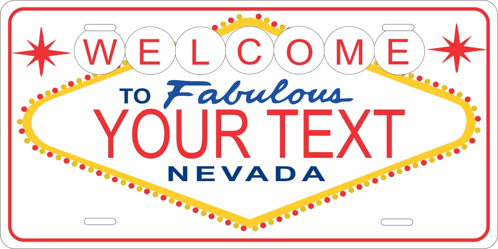 Nevada Vegas Fabulous Custom Personalized License plates Auto Bike Motorcycle Nevada Vegas Fabulous Custom Personalized License plates Auto Bike Motorcycle