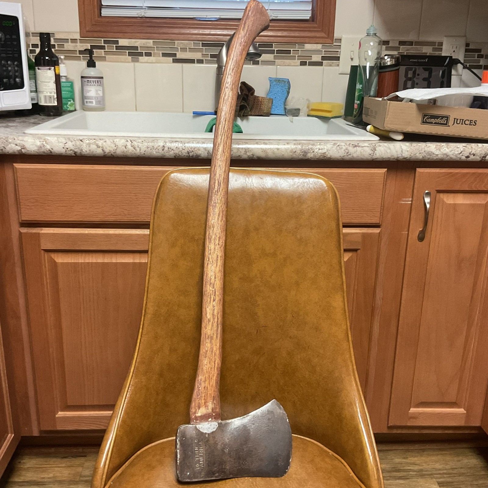 Vintage TRUE AMERICAN AXE.. 34 Inch. Good Handle..