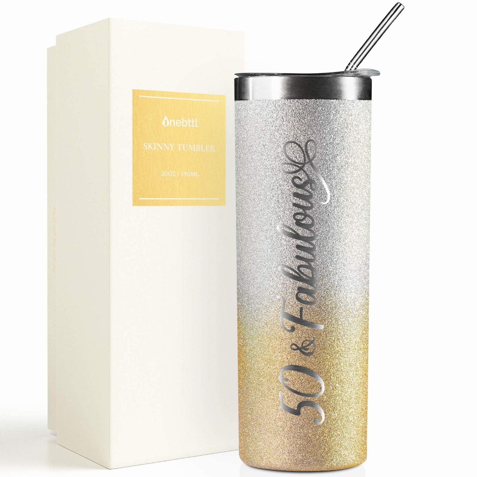 Onebttl 50Th Birthday Gifts For Women Female Her - 50 And Fabulous - 20Oz/590Ml Onebttl 50Th Birthday Gifts For Women Female Her - 50 And Fabulous - 20Oz/590Ml