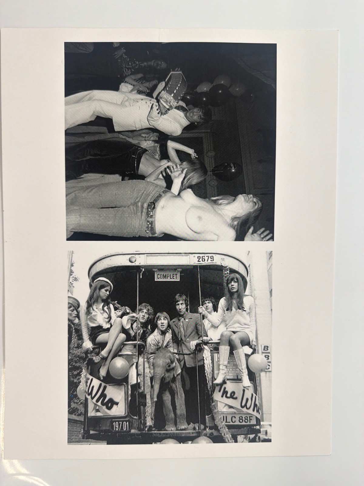 The Who Magic Bus 1968 Press Photo Sheet Baby Elephant Keith Moon Pete Townshend