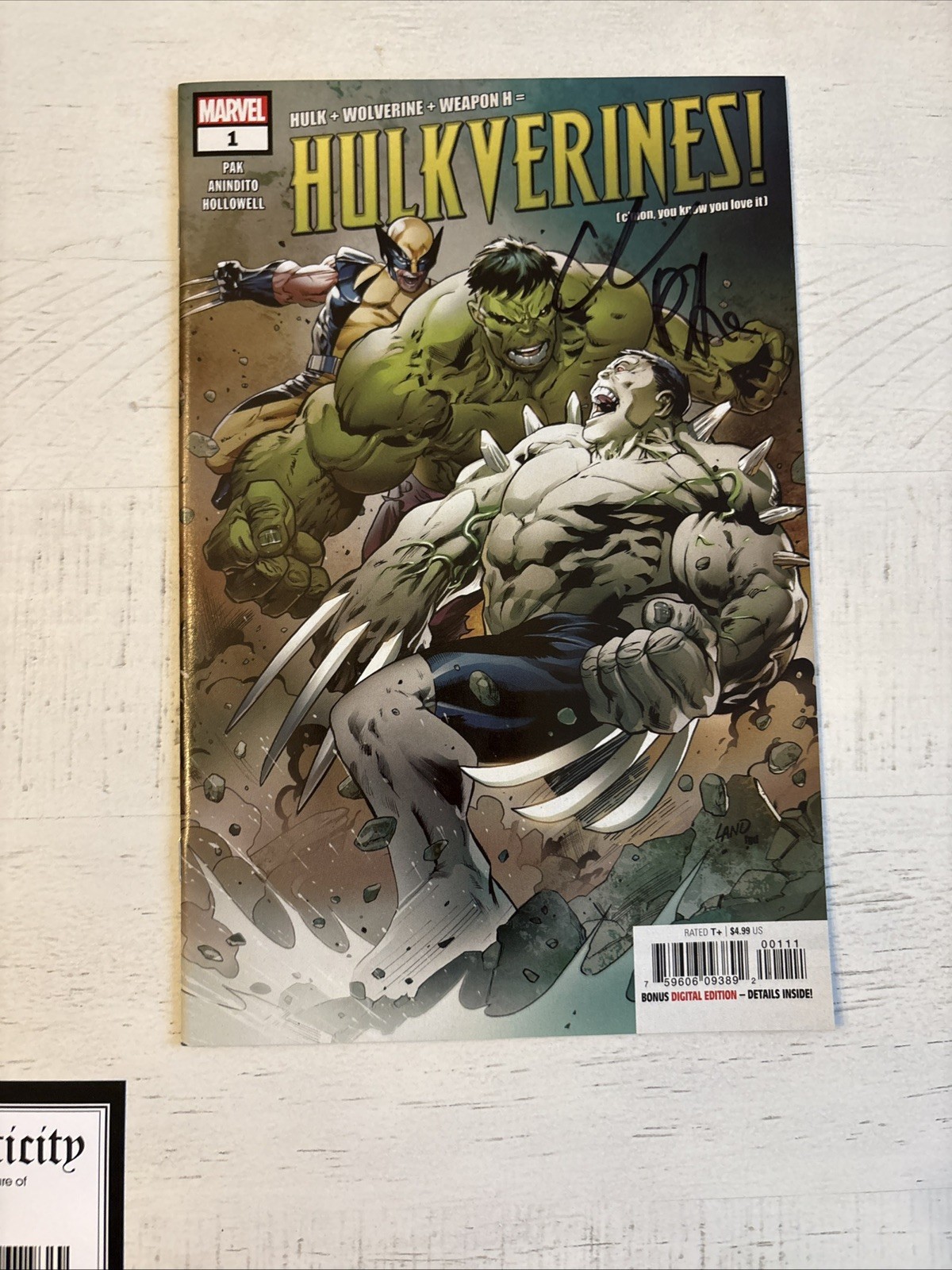 Hulkverines #1 VF/NM | Signed by Greg Pak | Marvel 2019 | COA MIDTOWN
