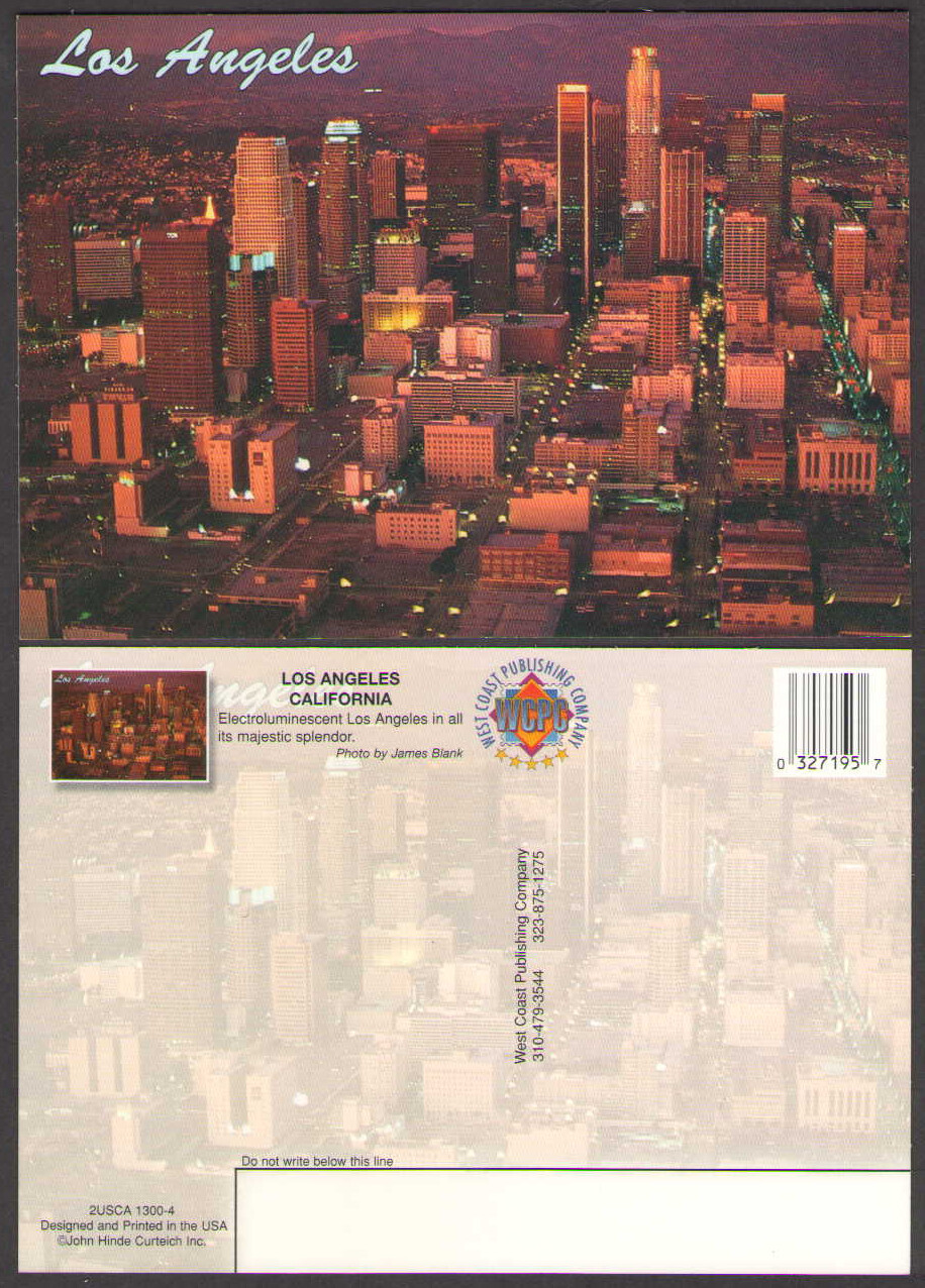 US. Los Angeles, California. Post Card. MNH -2