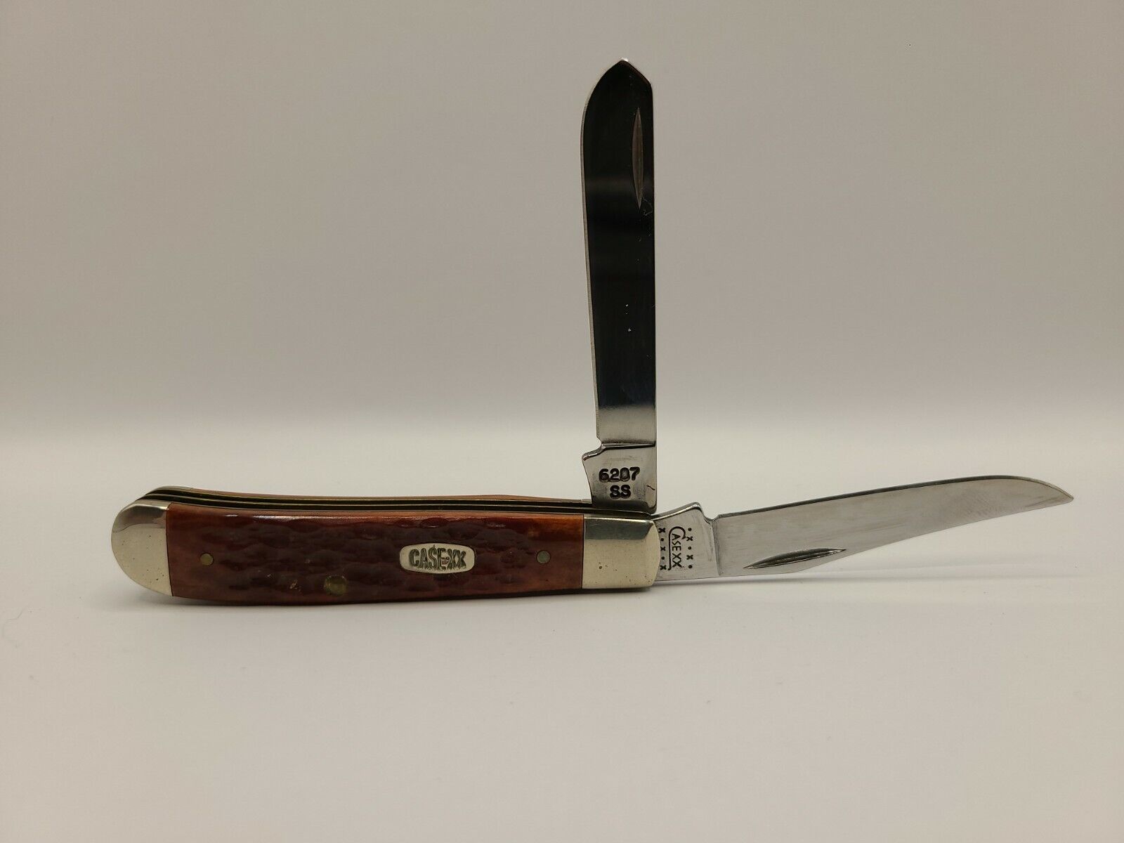 2012 'Case XX 6207 SS Mini Trapper' Pocketknife - Red Bone Handle👀