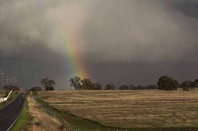 Photo:Stockton California 2012 Rainbow Storm Clouds After Heavy Rain