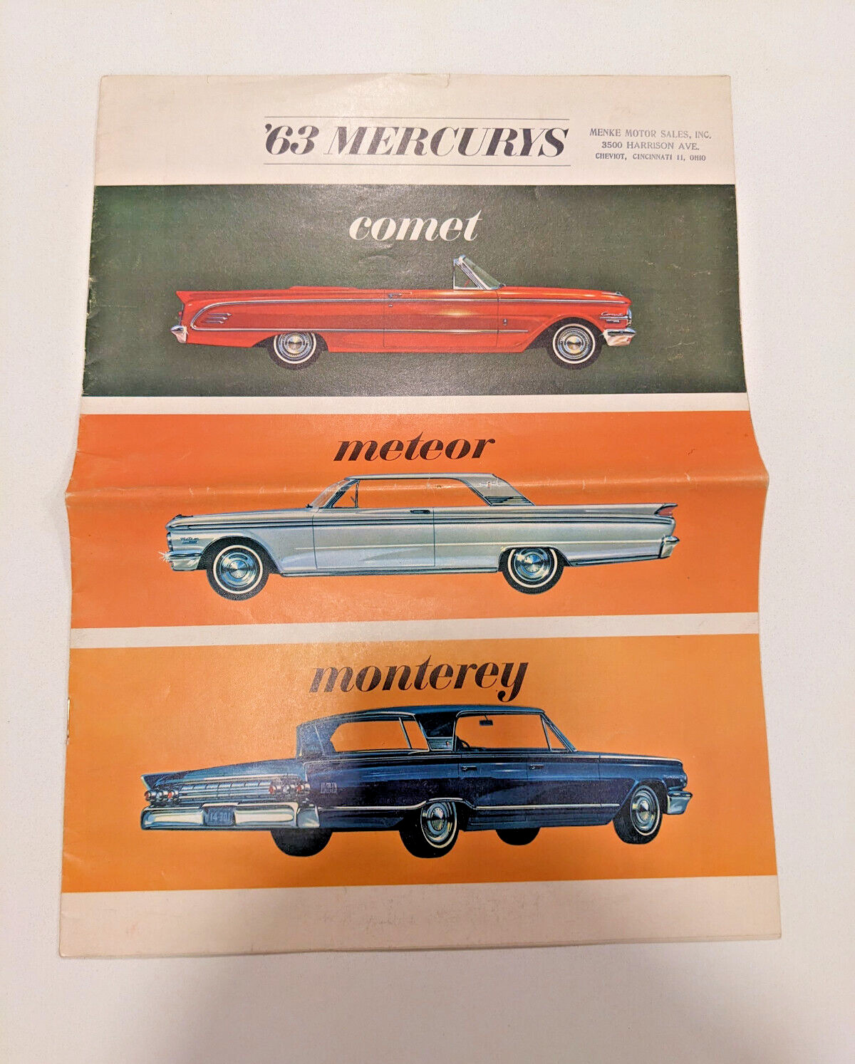 1963 Lincoln Mercury Comet Meteor Monterey NOS Dealer Sales Catalog Brochure