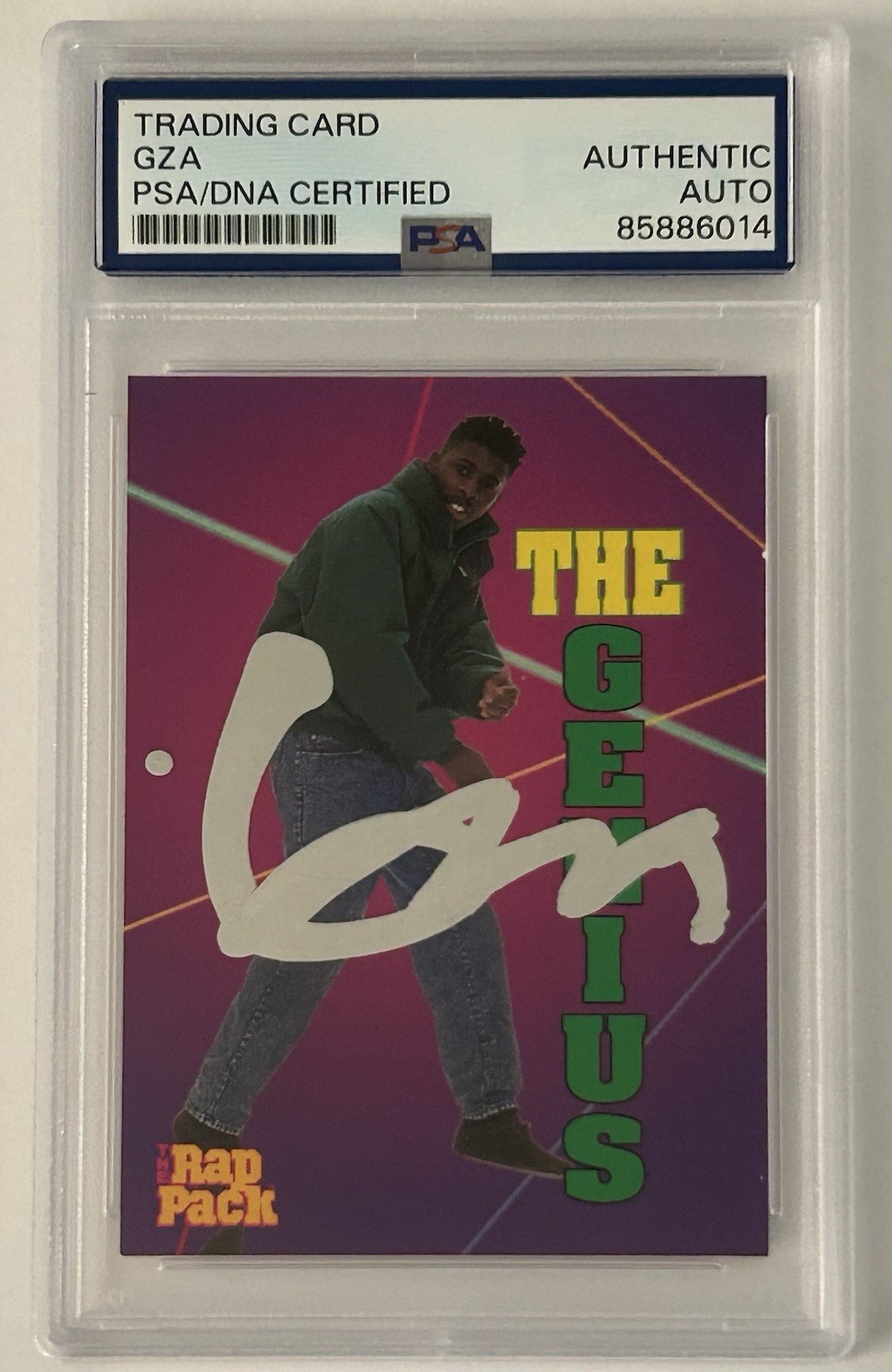 GZA SIGNED CARD PSA/DNA AUTO SLABBED RAP PACK HIP HOP WU TANG RARE LIMITED